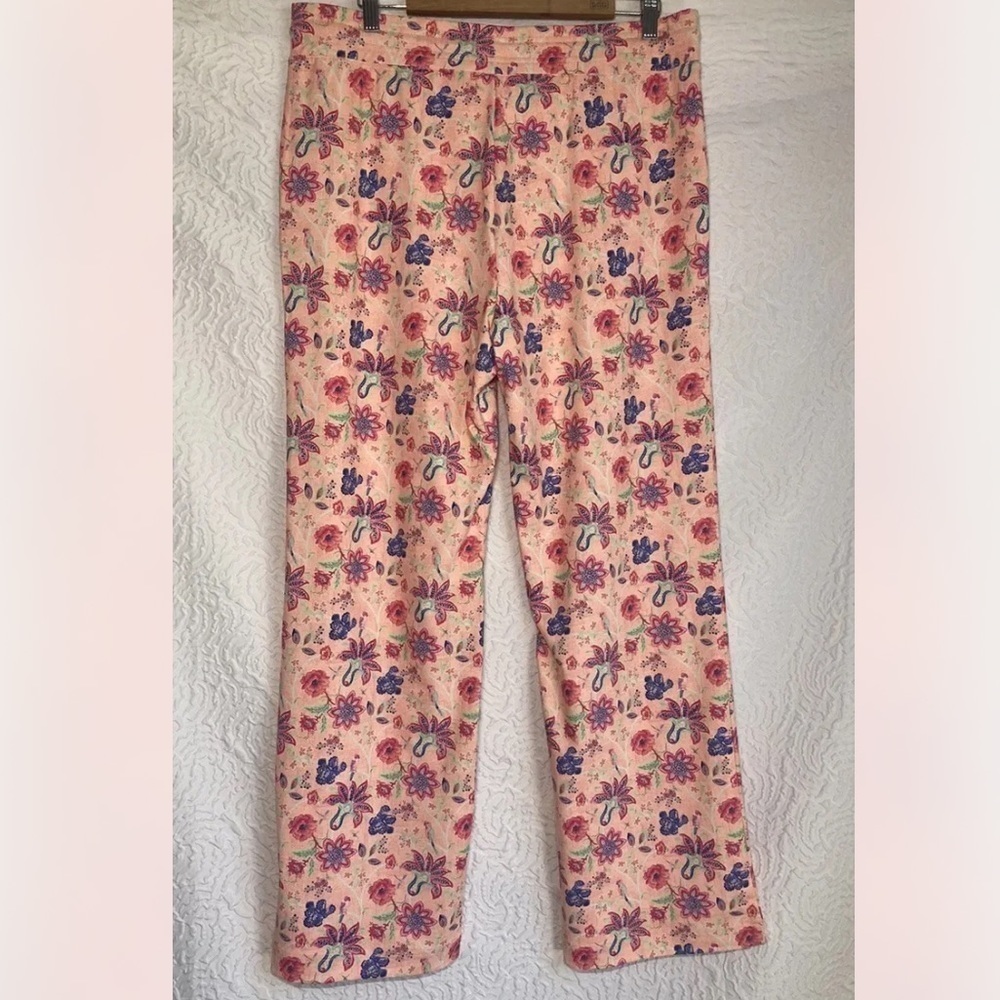NEW Fairway & Greene Sydnee Lounge Pants Nectarine floral print NWT Size Large - Picture 12 of 15